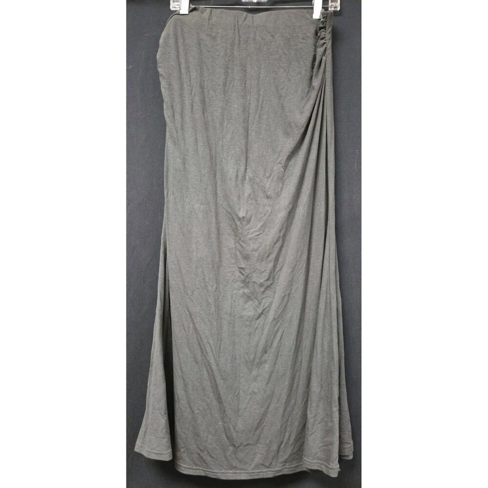 OGL Skirt Size XL MaxWarm Ruched Side Pencil Maxi Skirt Gray